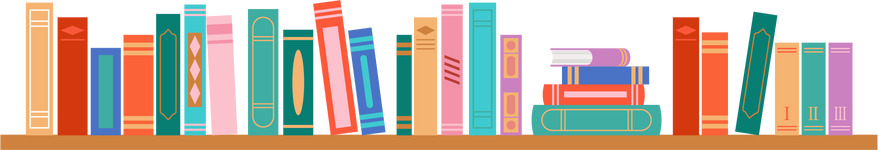 Cartoon Shelf with Books
